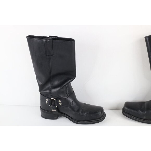 Vintage 90s Harley Davidson Mens 9 Leather Eagle Pull On Engineer Boots Black main image 10